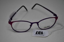 A pair of as new Oxibis glasses frames with clear glass (RRP £230).