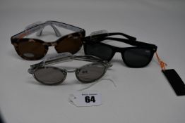 Three pairs of as new Superdry sunglasses (RRP £70 each).