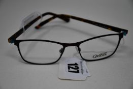 A pair of as new Oxibis glasses frames with clear glass (RRP £230).