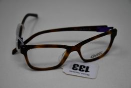 A pair of as new Oxibis glasses frames with clear glass (RRP £230).
