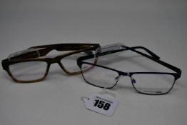 Two pairs of as new William Morris glasses frames with clear glass (RRP £170).