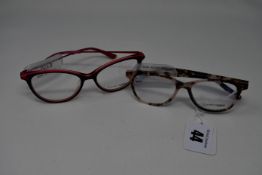 Two pairs of as new William Morris glasses frames with clear glass (RRP £170 each).