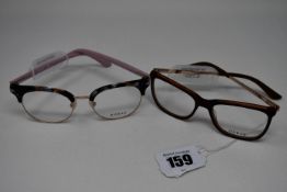 Two pairs of as new Guess glasses frames with clear glass (RRP £150 each).