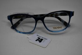 A pair of as new Vanni glasses frames with clear glass (RRP £240).
