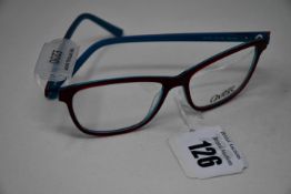 A pair of as new Oxibis glasses frames with clear glass (RRP £230).