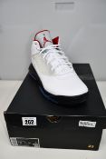 One pair of boxed as new Nike Jordan Maxin 200 in white/gym/black (UK 11).
