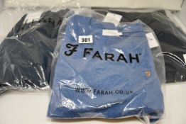 An as new Farrah Strode hooded coat (M), Colbert plain swim shorts (M) and Mullen cotton sweater (