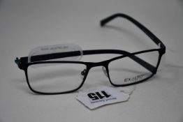 A pair of as new Exalto glasses frames with clear glass (RRP £270).