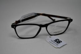 A pair of as new Hackett glasses frames with clear glass (RRP £220).