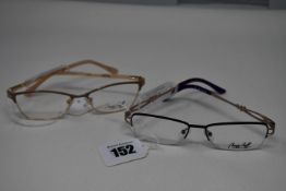 Two pairs of as new Maggy Rouff glasses frames with clear glass (RRP £120 and £130).
