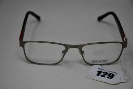 A pair of as new Exalto glasses frames with clear glass (RRP £270).