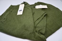 Two pairs of as new Oliver Spencer Ecological Evering drawstring trousers (1 x M, 1 x XL).