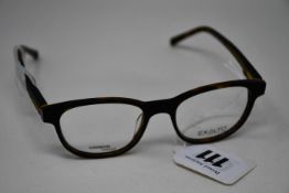 A pair of as new Exalto glasses frames with clear glass (RRP £270).