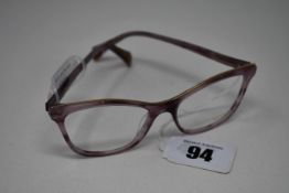 A pair of as new William Morris glasses frames with clear glass (RRP £250).