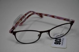 A pair of as new Oxibis glasses frames with clear glass (RRP £230).