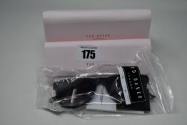 Three pairs of as new Ted Baker Dirk sunglasses with cases.