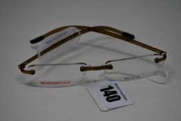 A pair of as new SwissFlex glasses frames with clear glass (RRP £200).