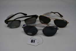 Three pairs of as new Superdry sunglasses (RRP £70 each).
