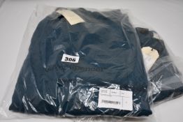 Two pairs of as new Oliver Spencer Ecological Evering drawstring trousers (1 x S, 1 x L).