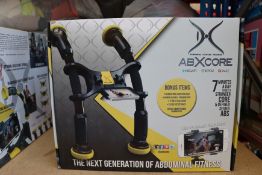One boxed as new ABXCORE personal fitness trainer (Ab machine with virtual trainer).