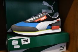 Two pairs of as new Puma Future Rider Play On trainers (UK 7.5, 8).