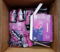 A quantity of as new Midway Glamour Nutrition Beauty Shots - grape flavour (Approximately 100 x