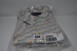 Two Ralph Lauren Polo X Asos exclusive collab shirts in white with all over logo (Both M).