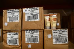 Thirty two boxes of Just Blonde rapid repair treatment (150ml) (Six in a box).