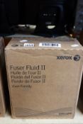 One boxed as new Xerox 008R13096 iGen3 iGen4 Fuser Fluid Oil II (2 x 1.6l bottles, box sealed).