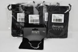 A quantity of as new DesignB chain bracelets with chunky front detailing in sterling silver (