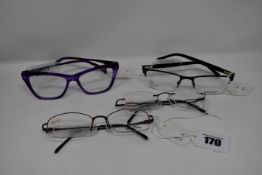 A pair of as new William Morris glasses frames with clear glass (RRP £250), two pairs of as new
