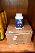 Twelve tubs of Abouttime Keto Minerals (120 capsules each, expires: 03/22).