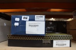 One Acar Plus Fincan six piece set and one Decorium Life Collection six piece glass set, both