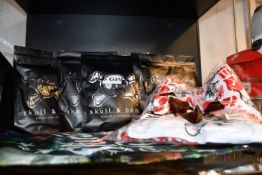 An as new Skull & Bones Love Bites onesie (L), six assorted pairs of Skull & Bones briefs (All M)