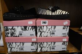 Four pairs of as new Moda In Pelle Filia trainers (EU 2 x 37, 2 x 38).