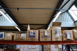 Five boxes of assorted as new phone cases, wallets and screen protectors (Approximately 2200