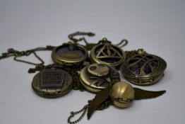 A large quantity of as new Quartz novelty pocket watches to include Tim Burtons Nightmare Before