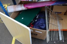 Camping equipment including a Vango Delta 400+ four person tent, windbreak, ground sheet, table,