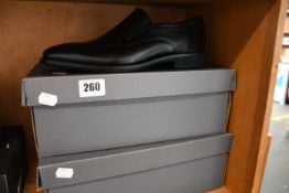 Two pairs of as new Ecco Calcan shoes (UK 9-9.5).