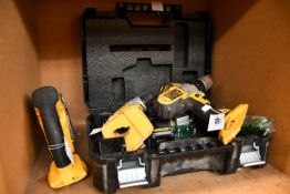 A quantity of pre-owned DeWalt hand tools.