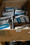 A quantity of as new Energizer Max Plus D cell 1.5v alkaline batteries (Approximately 120).