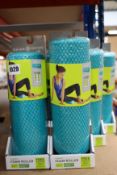 Six as new Gaiam Restore compact foam rollers (Colour: turquoise).