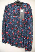An as new The Kooples Poison Roses on Georgette blouse (Size 1 - RRP €168).