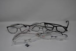 Four pairs of as new Airlight glasses frames with clear glass (RRP £180 each) and two pairs of as
