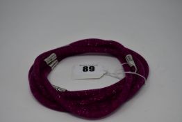 Five as new Swarovski cerise Stardust (M) wrap round bracelets (Unboxed, no tags).