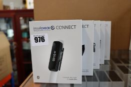 Five boxed as new Insulcheck Connect (Automatic data logger for insulin pens, supports KwikPen by