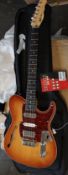 One as new Fret King Country Squire electric guitar with gig bag.