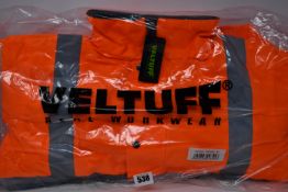 Four as new Veltuff Courier HV5336 jackets (All XL).