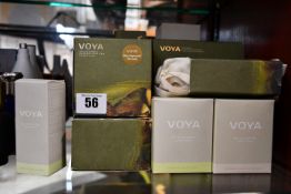 A quantity of boxed as new Voya toiletries and scented candles/reed diffusers to include two