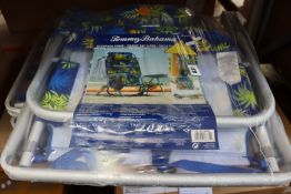 Three as new Tommy Bahama backpack folding beach chairs.